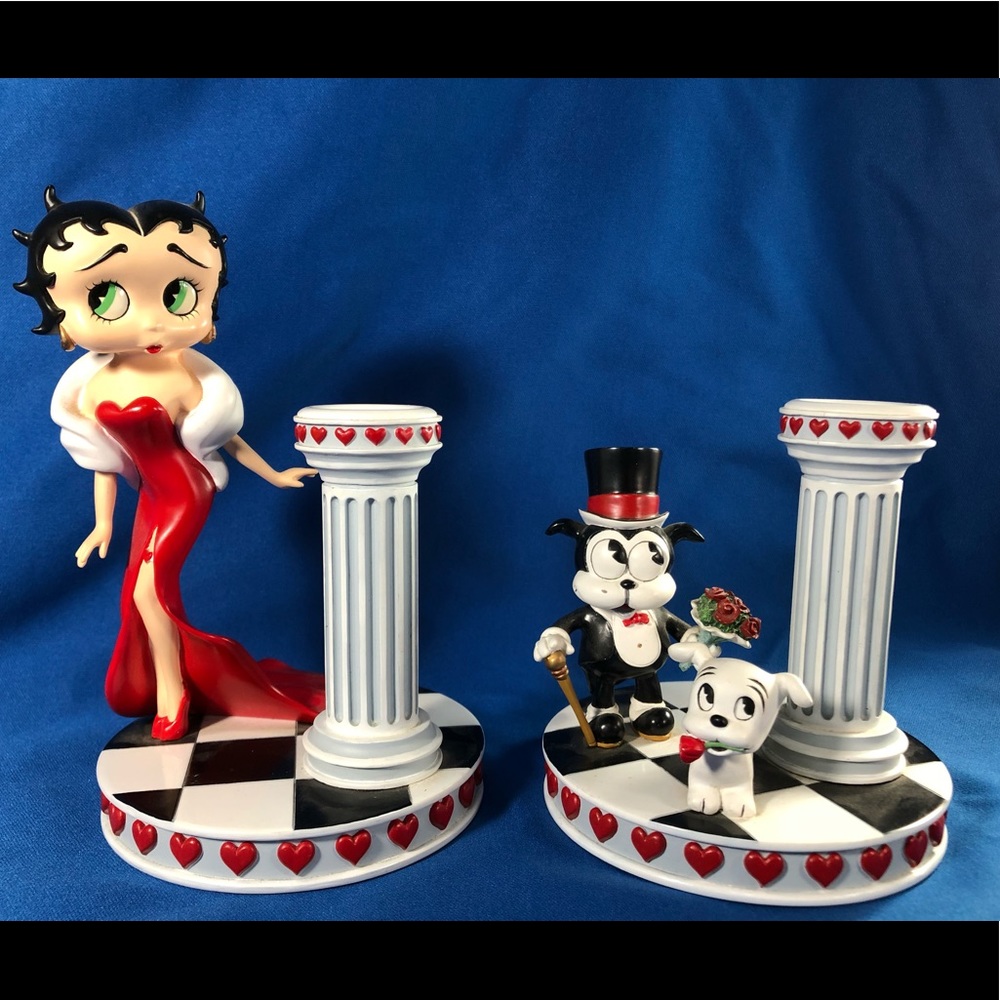 1990's Betty Boop Collector CandleStick Holders